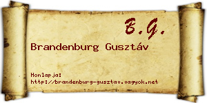 Brandenburg Gusztáv névjegykártya